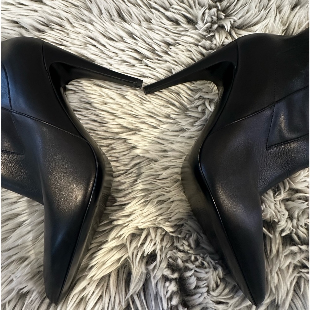 Halston Hertiage Olivia Over the Knee Leather Boots - Jet Black - Picture 9 of 12